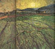 Vincent Van Gogh Enclosed Field with Risihng Sun (nn04) oil painting reproduction